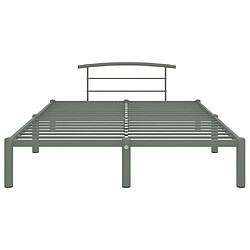 Avis Maison Chic Lit adulte - Lit simple Cadre de lit,Structure du lit Contemporain Gris Métal 120 x 200 cm -MN10511