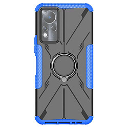 Coque en TPU anti-rayures, anti-chutte avec béquille annulaire réglable pour votre Infinix Note 11 - bleu