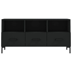 Acheter vidaXL Meuble TV noir 102x36x50 cm bois d'ingénierie