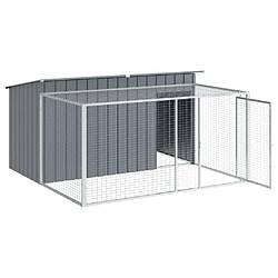 Avis vidaXL Niche pour chien avec cour anthracite 197x194x110 cm