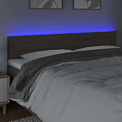 Avis Maison Chic Tête de lit scandinave à LED,meuble de chambre Taupe 180x5x78/88 cm Tissu -MN53284