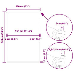 vidaXL Store enrouleur de douche 160x240 cm largeur du tissu 156 cm pas cher