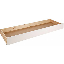 Mes Lit banquette extensible 90/180x200 cm avec tiroir blanc - PINO pas cher