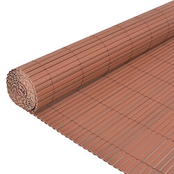 Avis vidaXL Clôture de jardin Double face PVC 90 x 300 cm Marron