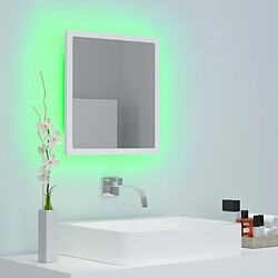 Acheter Maison Chic Miroir à LED,Miroir Lumineux LED de salle de bain Blanc 40x8,5x37 cm Acrylique -MN83193