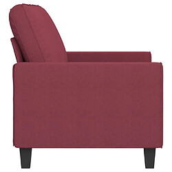 Avis vidaXL Canapé à 2 places Rouge bordeaux 140 cm Tissu