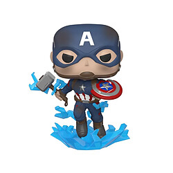 Funko Avengers: Endgame - Figurine POP! Captain America w/Broken Shield & Mjölnir 9 cm