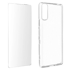 Avizar Coque Sony Xperia 10 III Souple et Film Verre Trempé 9H - transparent