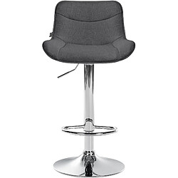 Avis Non Lot de 2 tabourets de bar Vonore tissu chrome