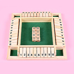 Four Way Shut The Box 10 Number Game Drinking Party Set Jeux De Table pas cher