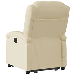 Acheter vidaXL Fauteuil inclinable de massage électrique Crème Tissu