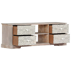 Acheter vidaXL Meuble TV 120x30x40 cm Bois d'acacia massif