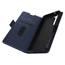 Avizar Étui pour Samsung Galaxy S23 Ultra-fin Double Languette Magnétique bleu nuit