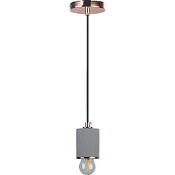 ICONIK INTERIOR Lampe suspendue Felippo - Métal et béton Or rose chromé