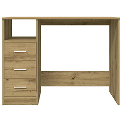 Avis vidaXL Bureau chêne artisanal 102x76x50 cm bois d'ingénierie