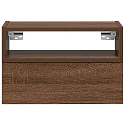 Avis vidaXL Table de chevet murale chêne marron 45x26x28,5 cm