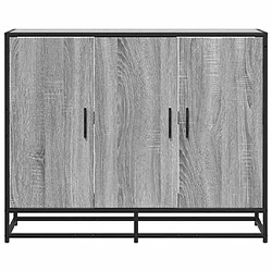 Avis vidaXL Buffet sonoma gris 94x35x76 cm bois d'ingénierie