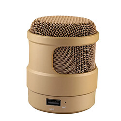 Acheter Wewoo Enceinte Bluetooth d'intérieur or Portable Stéréo Musique Sans Fil Haut-Parleur, MIC Intégré, Appels Mains Libres & Carte TF & AUX Audio & Fonction FM, Distance: 10m