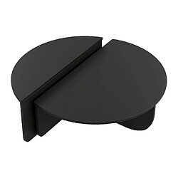 Vente-Unique Lot de 2 tables basses - Noir - ALOEVA