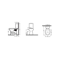 Karag Pack WC PMR à poser ENGELLI 87,5x70x36,5 cm - avec abattant ABS pas cher