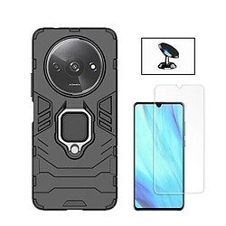 NIS Kit Film Verre Trempé Transparent + Cache + Support Xiaomi Redmi A3 Noir