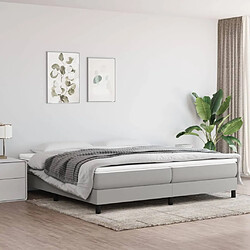 Maison Chic Lit Adulte - Lit simple Lit à sommier tapissier avec matelas moelleux - Meuble de Chambre - Gris clair 200x200cm Tissu -MN42569