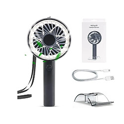 Ventilateur Portable Portatif, Ventilateur USB Batterie Rechargeable 2000 mAh, Direction du vent réglable, Ventilateur de Table De Bureau Ventilateur Électrique De Refroidissement 4 Vitesses(Noir)