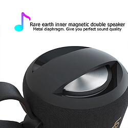 Universal Haut-parleur Bluetooth portable sans fil Boîte stéréo basse HiFi extérieure Haut-parleur surround HD Haut-parleur WiFi résistant à l'éclaboussure | Haut-parleur portable (noir)