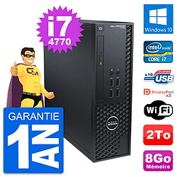 PC Dell Precision T1700 SFF Intel i7-4770 RAM 8Go Disque 2To Windows 10 Wifi - Occasion