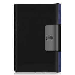 Wewoo Housse Coque Pour Lenovo Yoga Smart Tab Etui à rabat horizontal en cuir à texture pliable avec support à deux rabattables bleu foncé