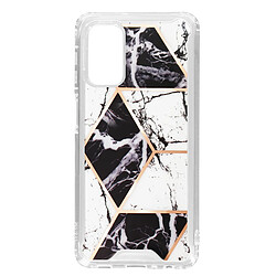 Avizar Coque Marbre Samsung Galaxy A32 5G Hybride avec Coins Renforcés noir et blanc