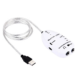 Wewoo Blanc Câble USB PC / MAC Interface d'enregistrement