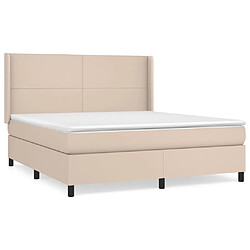 vidaXL Sommier à lattes de lit avec matelas Cappuccino 160x200 cm