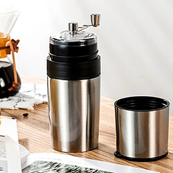 Acheter Universal Tout dans un moulin à café manuel portable set cafetière filtre à bière avec tasse de voyage réglable céramique | moulin à café manuel (argent)