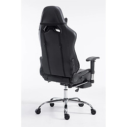 Acheter Decoshop26 Fauteuil de bureau gamer avec repose-pieds extensible mécanisme de bascule en PVC noir / gris 10_0002748