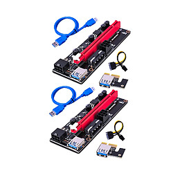 PCI-E VER 009S 1x à 16x Extension Graphique Adaptateur USB 3.0 Câble USB Bleu