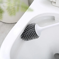 Universal Brosse de toilette en silicone souple et kit d'accessoires de toilette. Porte-brosse de toilette