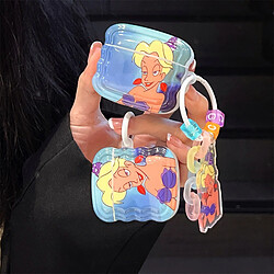 GUPBOO Airpods Coque Housse Étui Protecteur Compatible pour AirPods Pro-Ins dessin animé princesse sirène