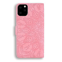 Avis Wewoo Coque Étui en cuir gaufré à double rabattement avec motif pour mollet et emplacements cartes de crédit iPhone 11 6.1 pouces Rose