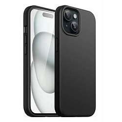 Htdmobiles Coque pour Apple iPhone 15 Plus - housse etui silicone gel fine + verre trempe - NOIR