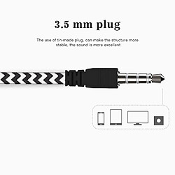 Acheter Wewoo Ecouteurs 3.5mm Jack Crack Filaire Casque Super Bass Sound Headphone avec une oreillette micro pour téléphone mobile Samsung Xiaomi MP3 4 (BLANC)