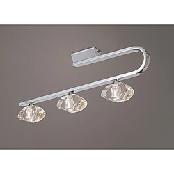 Luminaire Center Plafonnier Alfa Bar 3 Ampoules G9, chrome poli