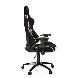 Chaise de bureau gaming / fauteuil gamer LEAGUE PRO I tissu / simili-cuir noir / blanc hjh OFFICE pas cher