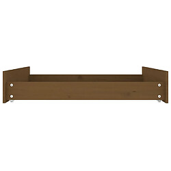 Acheter vidaXL Tiroirs de lit 2 pcs Marron miel Bois de pin massif