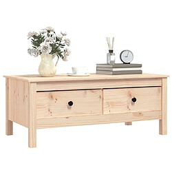 Avis vidaXL Table basse 100x50x40 cm Bois massif de pin