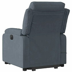 Acheter Maison Chic Fauteuil Relax pour salon, Fauteuil de massage inclinable Gris foncé Velours -GKD91474