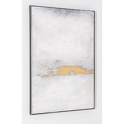 Pegane Tableau peinture à l'huile sur toile, peinte abstraite avec cadre en bois noir - Longueur 80 x Profondeur 3.5 x Hauteur 120 cm