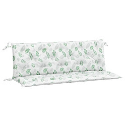 Maison Chic Coussins Confort,Coussins de banc de jardin lot de 2 motif de feuilles tissu -GKD10102