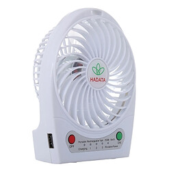 Acheter Wewoo Ventilateur blanc 4,3 pouces Portable USB / Li-ion à piles rechargeable avec troisième réglage de la vitesse du vent et Clip