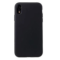 Universal Étui en silicone liquide noir noir pour votre Apple iPhone XR 6,1 pouces